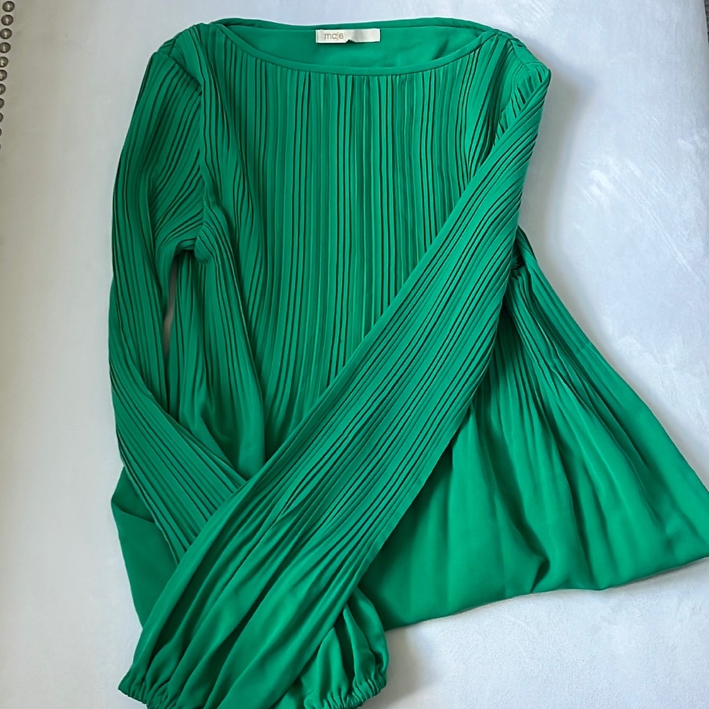 Maje long sleeve green blouse